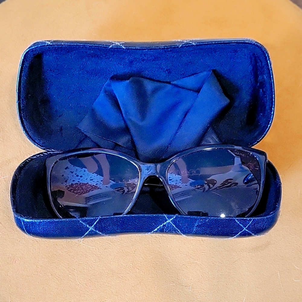Chanel brown and gold sunglasses